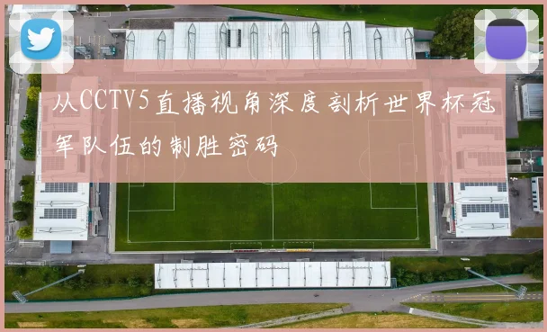 从CCTV5直播视角深度剖析世界杯冠军队伍的制胜密码